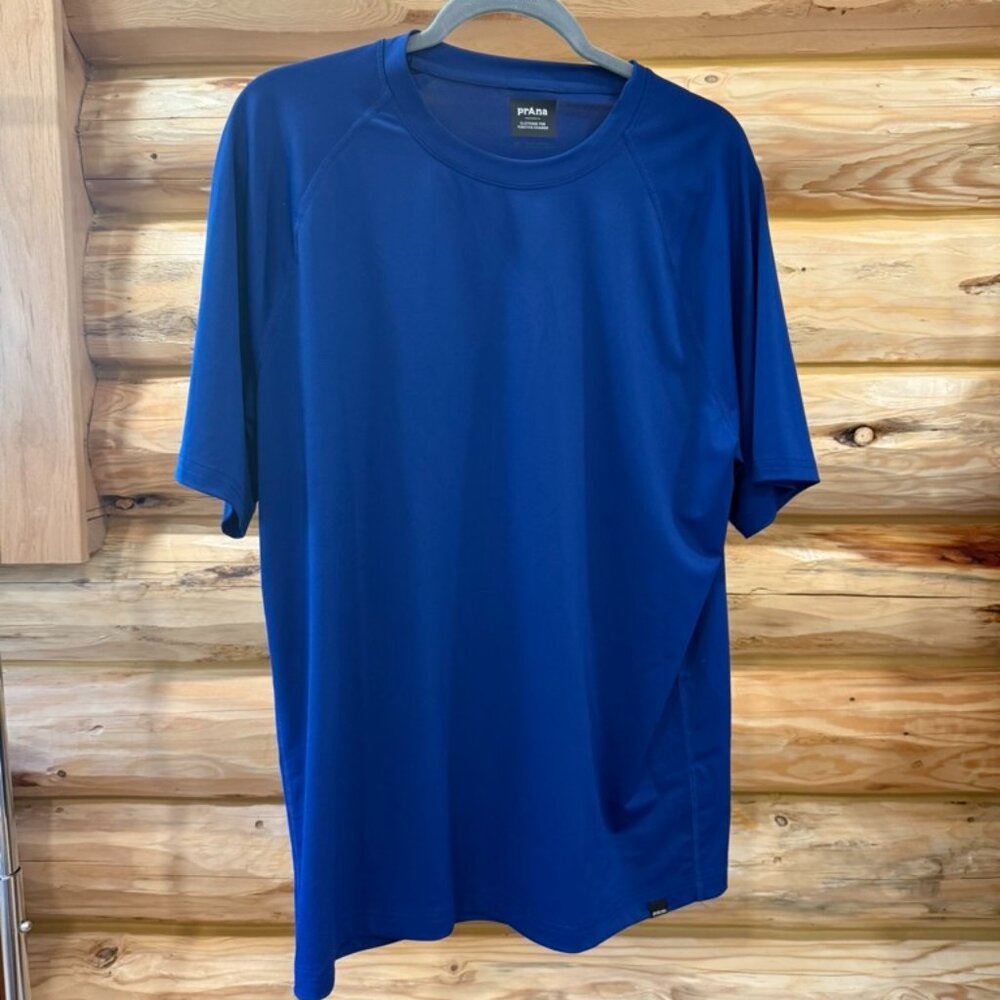 prAna - Men's Lost Sol Short Sleeve Crew Shirt - Blue